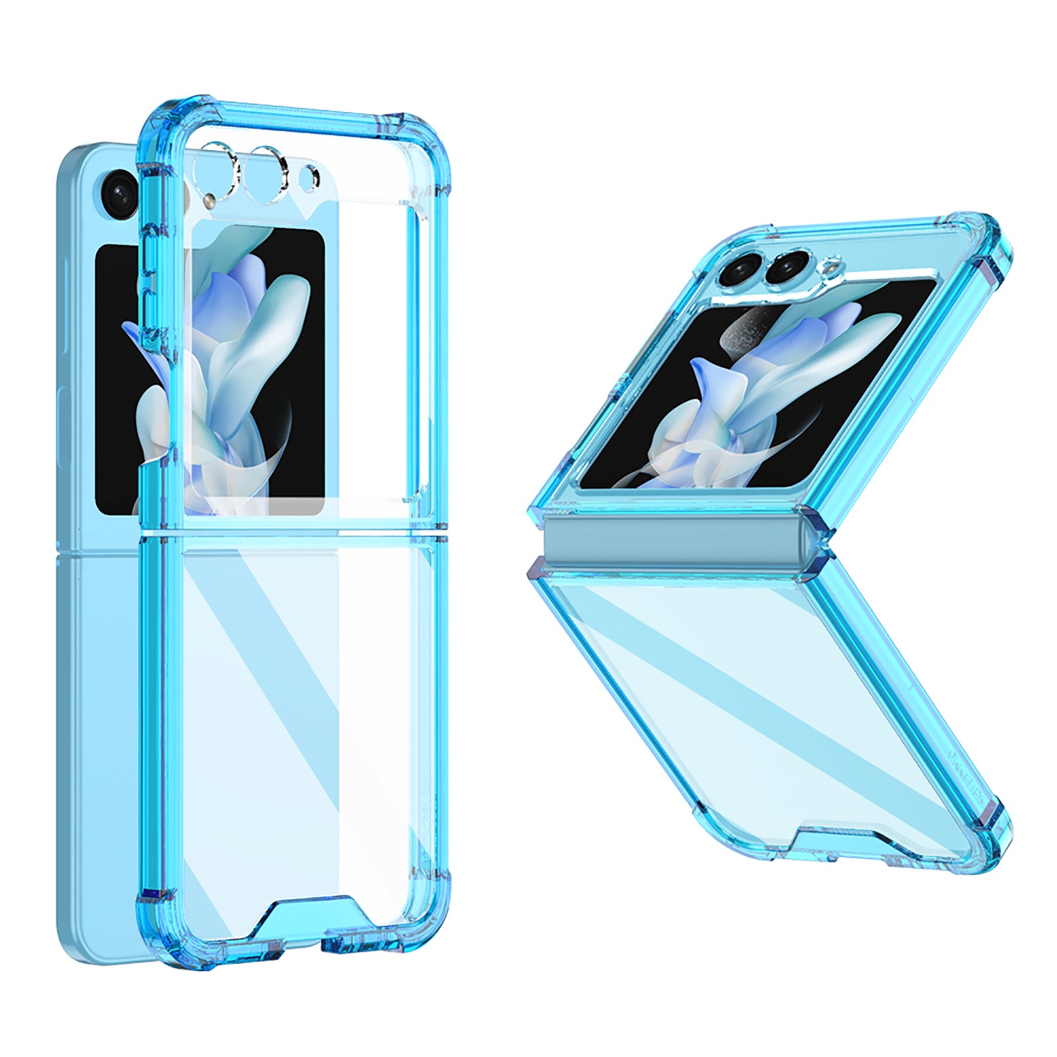 GKK pro Samsung Galaxy Z Flip5 5G průhledné pouzdro na telefon Měkký kryt airbagu TPU proti pádu GKK pro Samsung Galaxy Z Flip5 5G průhledné pouzdro na telefon Měkký kryt airbagu TPU proti pádu